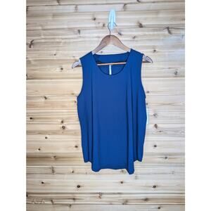 Lulu-B Top Womens Large Navy Blue Tank UPF 50 NWT